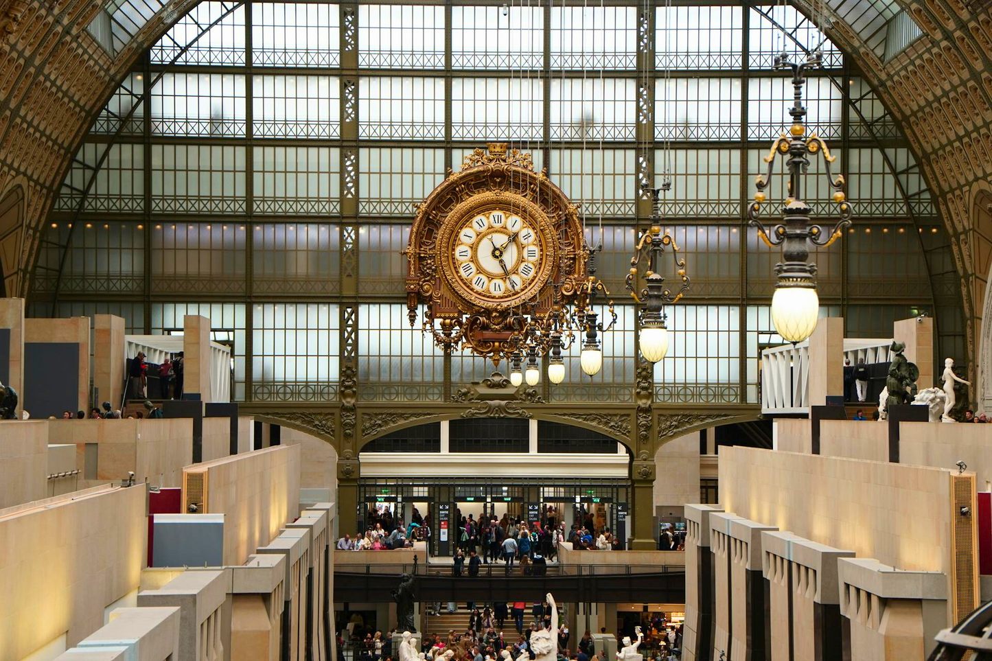 Clock inside the Orsay Museum in Paris old train station