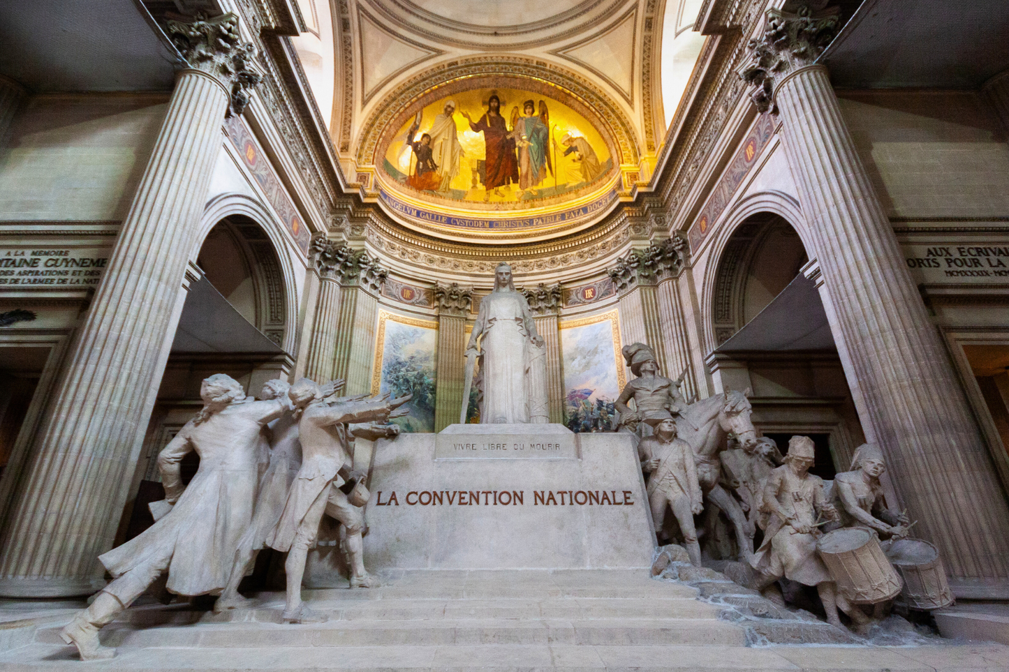 Inside Pantheon in Paris in the latin quarter district entry tickets access La convention nationale monument