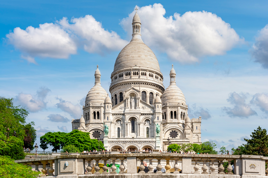 Sacre Coeur Basilica Sacred Heart Basilica on top of Paris Montmartre District
